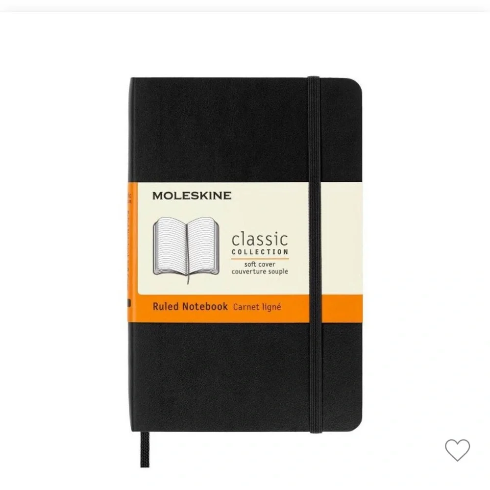 Moleskine Black and Light Blue (lavender)  192pg Ruled Pocket Notebook